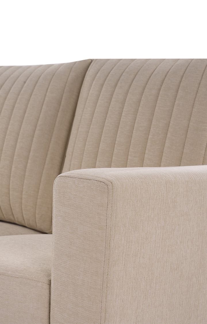 neudot Roman Sofa for Living Room |3 Persons Sofa|Premium Fabric with Cushioned Armrest | Solid Wood Frame|3 Seater in Neo Beige Color