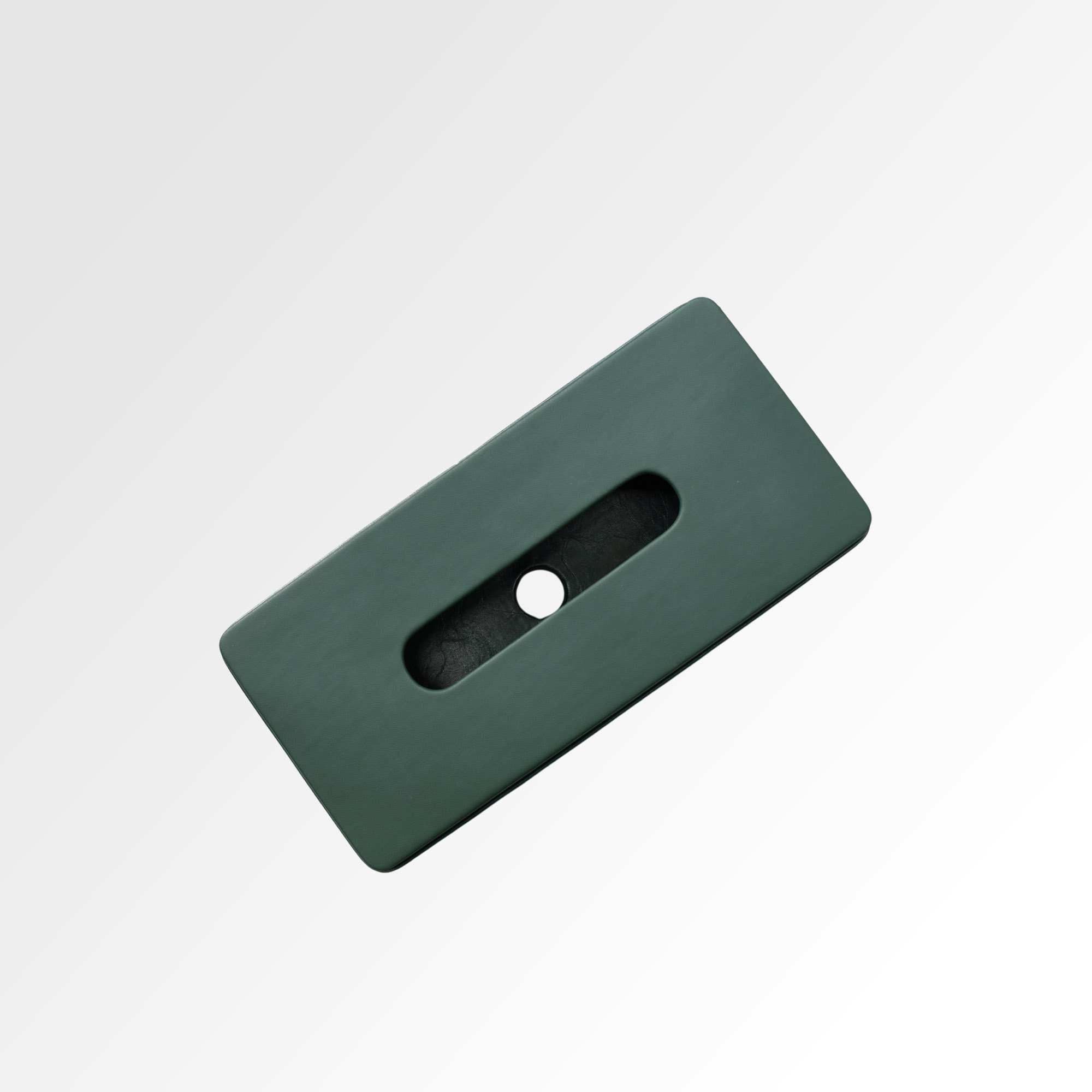 Tissue Box Holder for Home and Office in Premium Faux Leather | Size: 9.5 x 4.5 x 2.5(H) Inches | Moderno | Olive Green