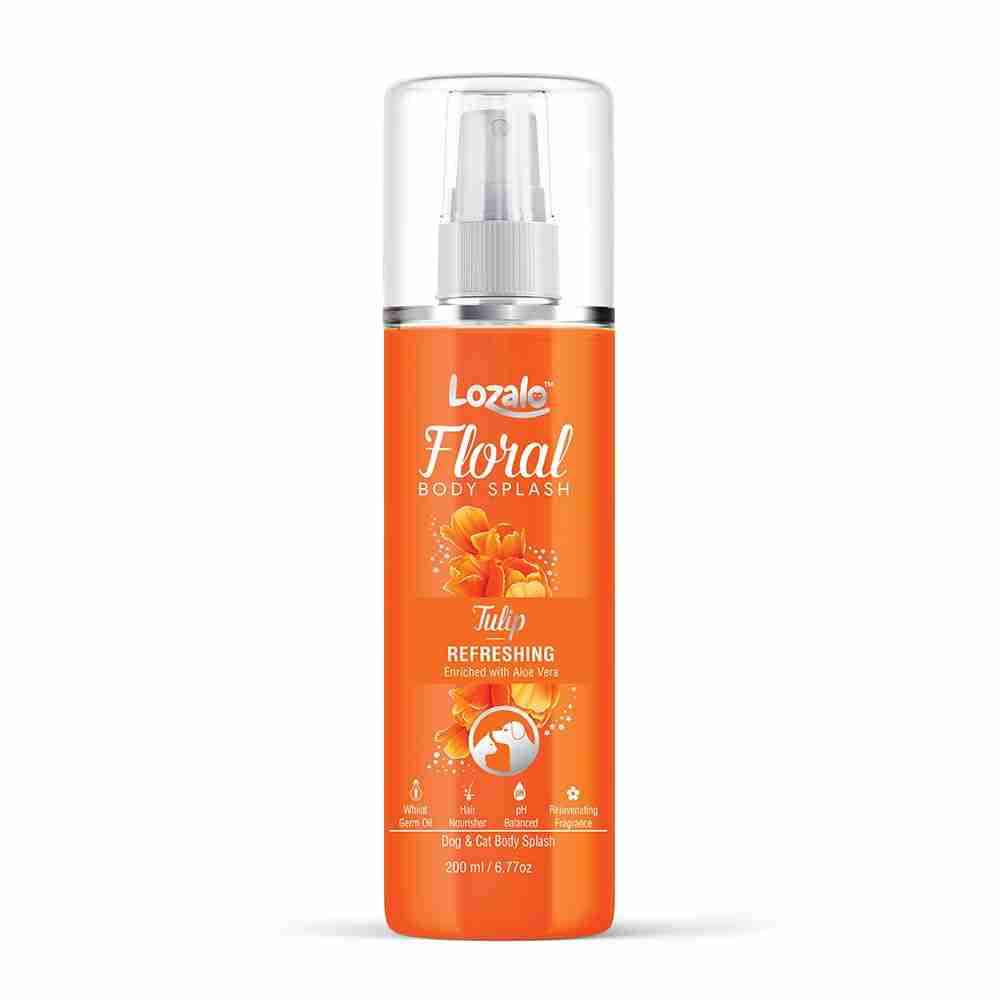 Lozalo Floral Pet Body Splash for Dogs & Cats, 200 ml, Tulip