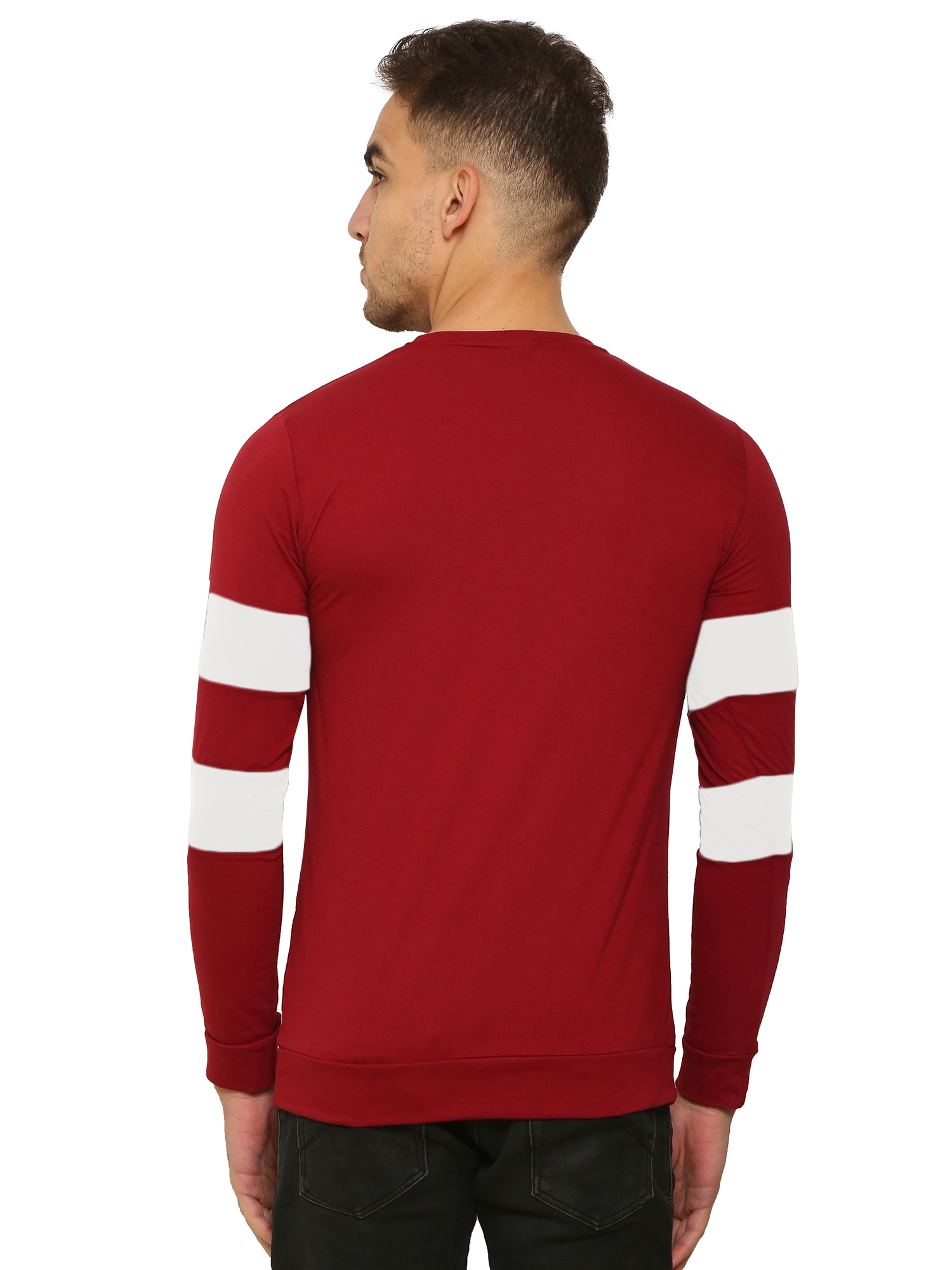 HEATHEX | Men's Chest Panel Regular Full Sleeve Fit Red T-Shirt 1