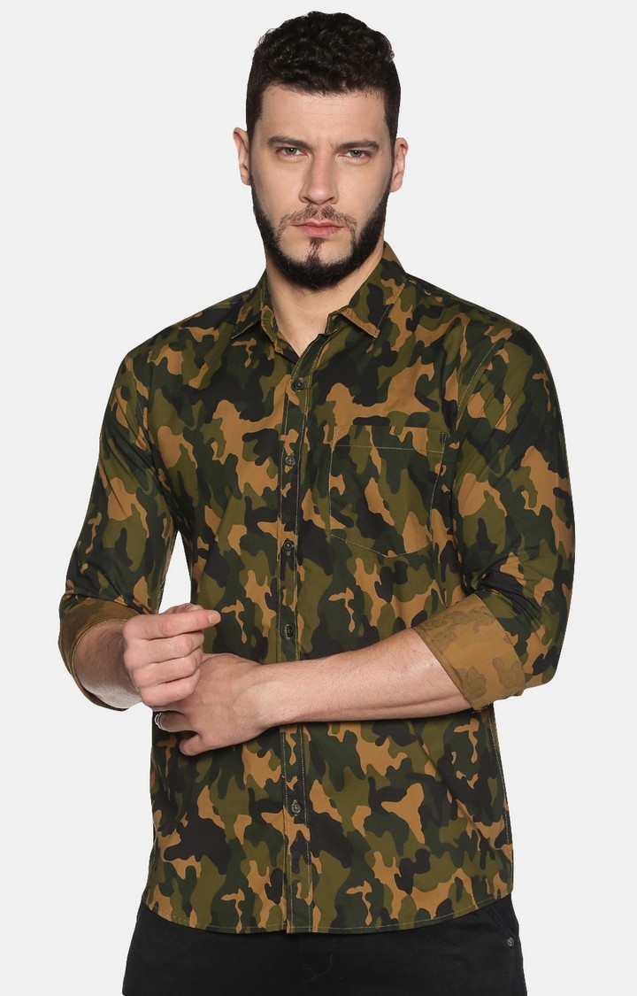 UrGear | UrGear Men Multi-Coloured Camouflage Casual Shirt 0