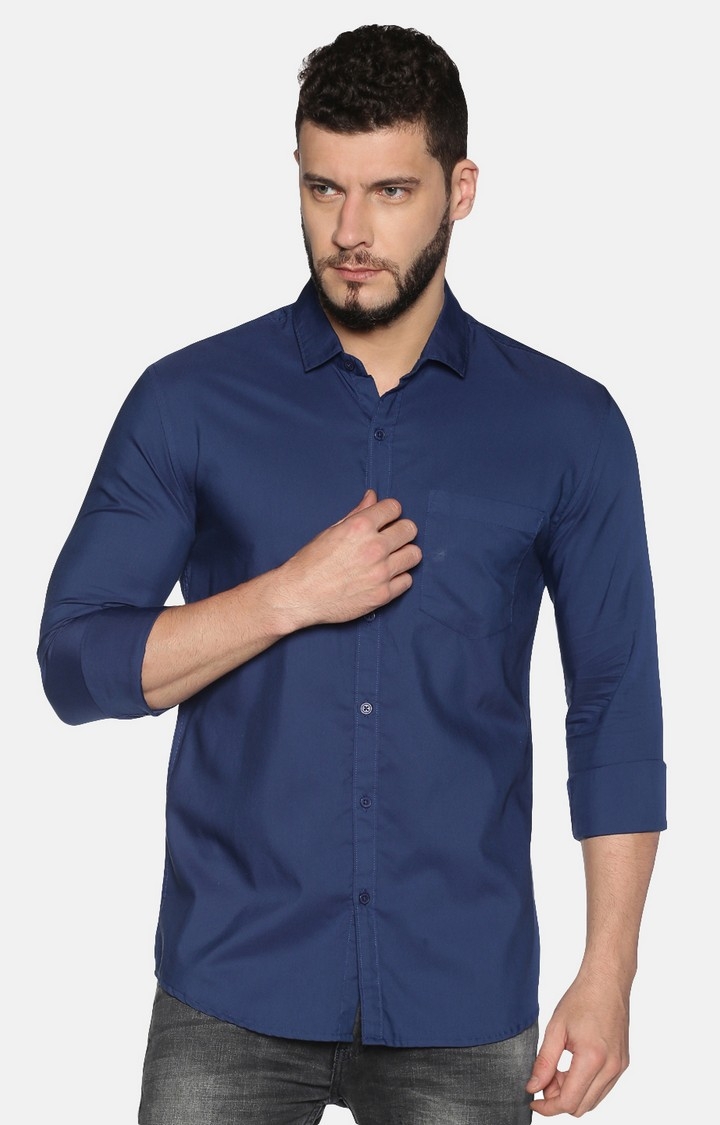 UrGear | UrGear Men Solid Casual Blue Shirt 0