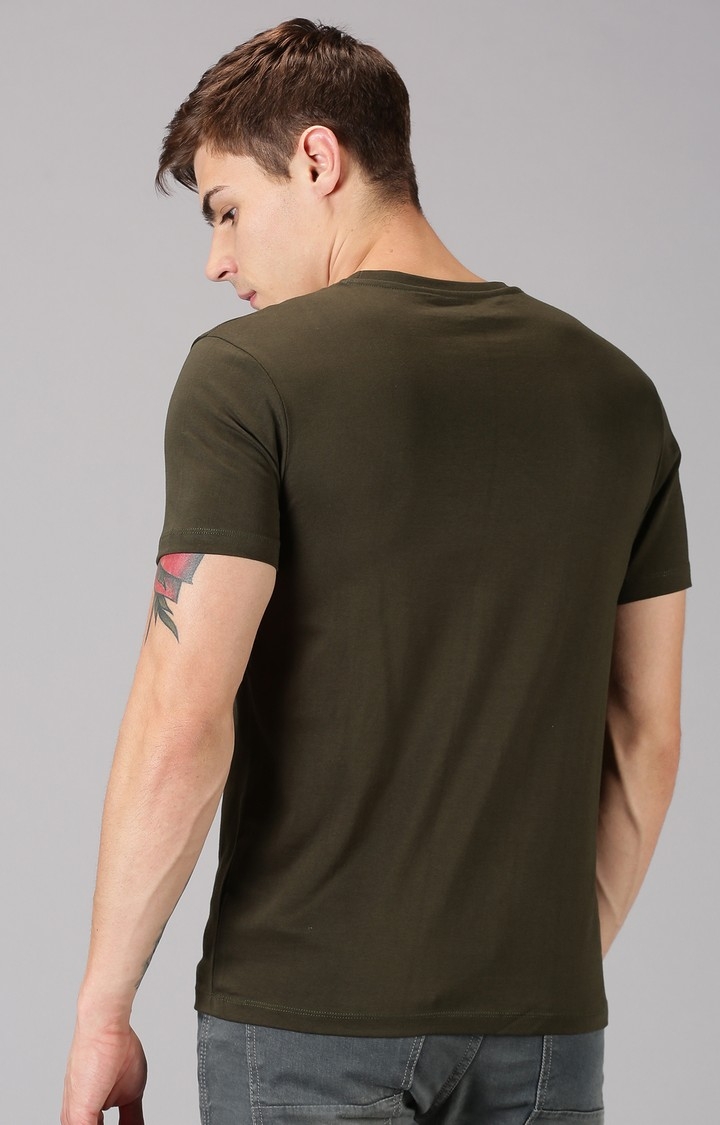 UrGear | UrGear Printed Men Crew Neck Green T-Shirt 3