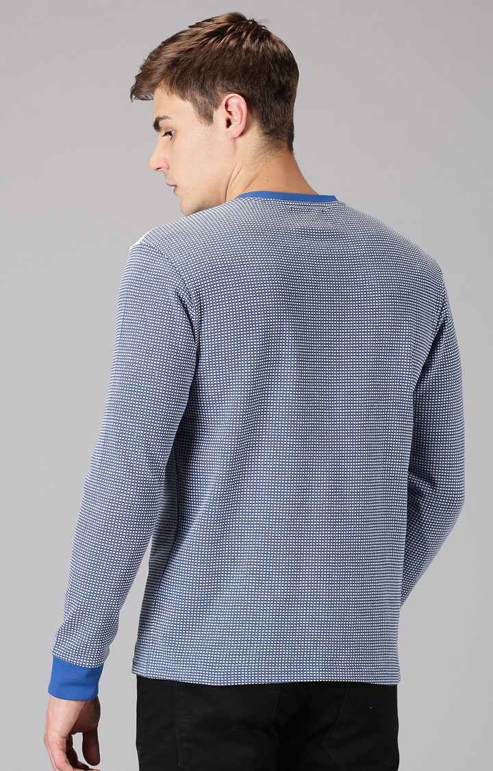 UrGear Colourblock Men Crew Neck Blue T-Shirt
