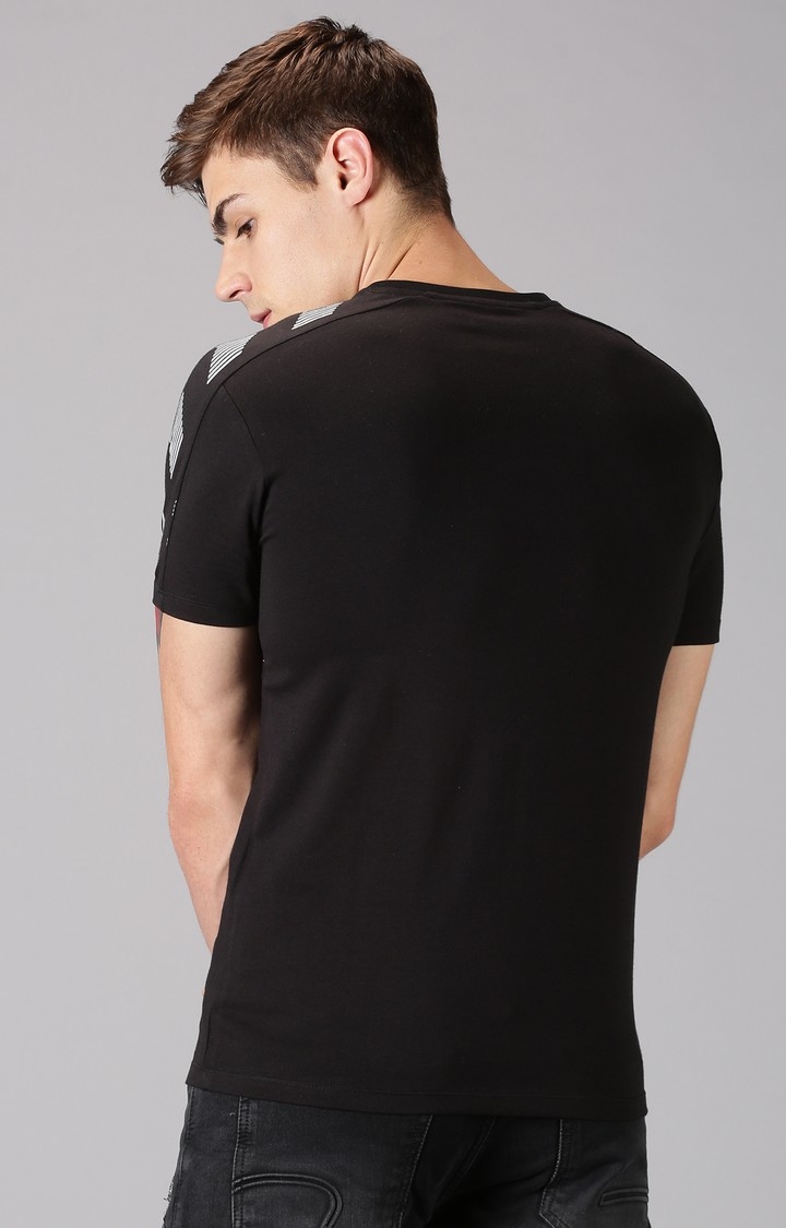 UrGear | UrGear Printed Men Crew Neck Black T-Shirt 3