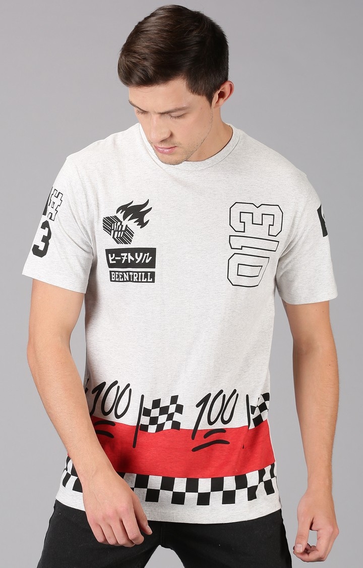 UrGear | UrGear Printed Men Crew Neck White T-Shirt 0