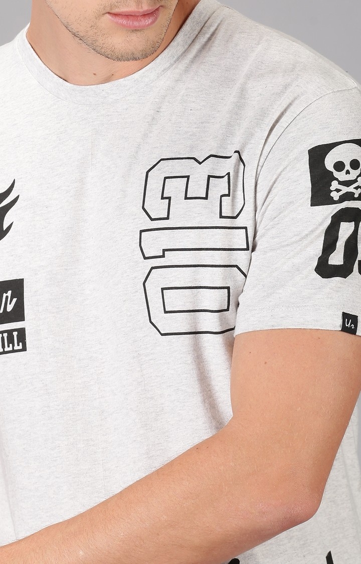 UrGear | UrGear Printed Men Crew Neck White T-Shirt 4