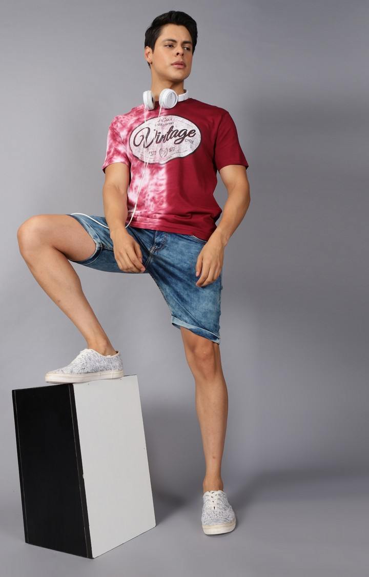 UrGear Tie Dye Men Crew Neck Red T-Shirt