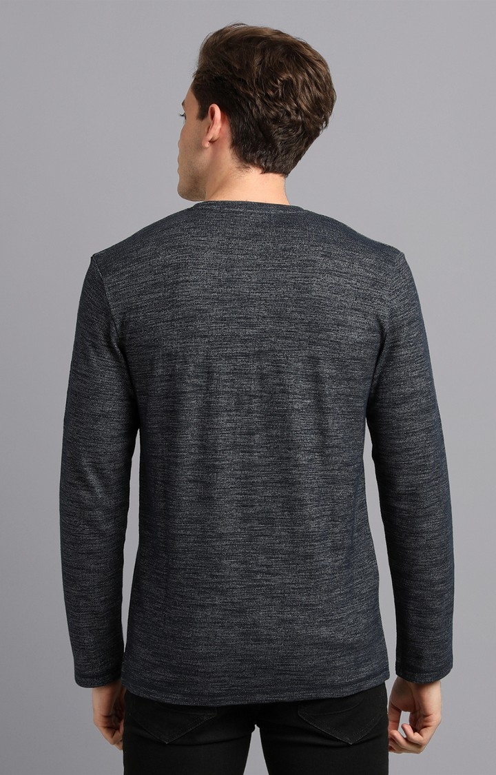 UrGear | UrGear Melange Men Round Neck Grey T-Shirt 4