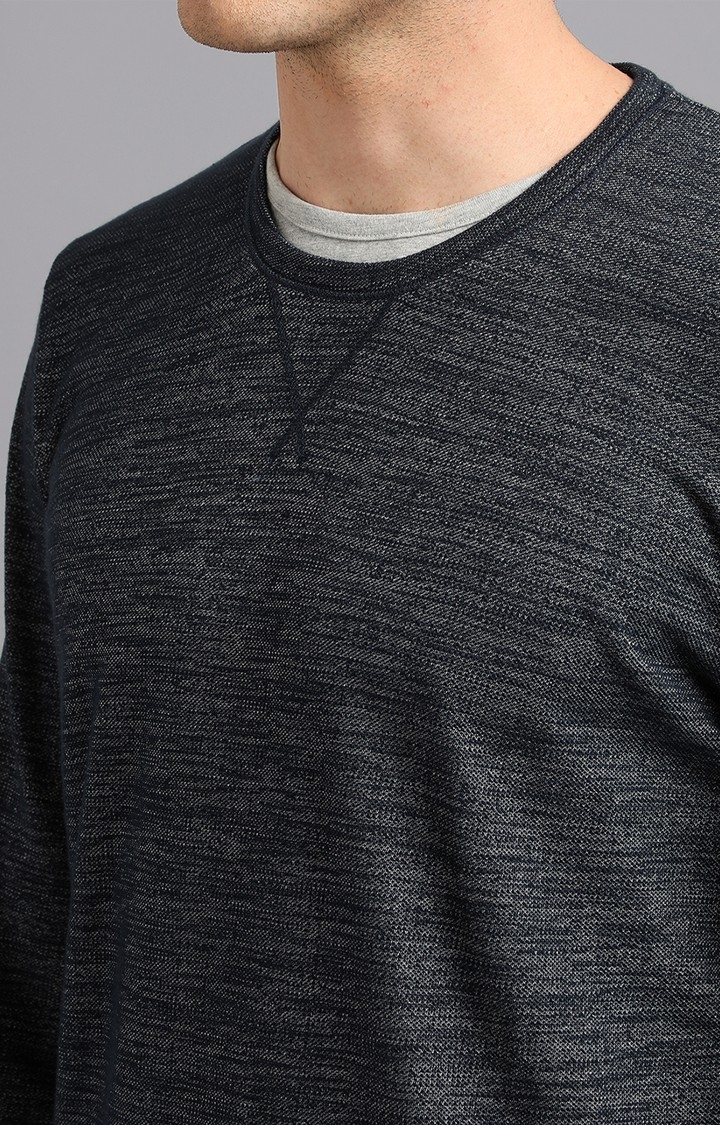 UrGear | UrGear Melange Men Round Neck Grey T-Shirt 5