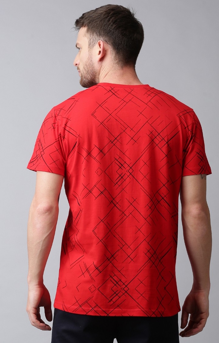 UrGear | UrGear Printed Men Crew Neck Red T-Shirt 3