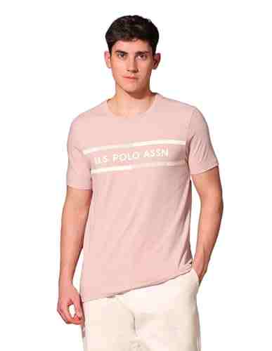 U.S.POLO MENS T-SHIRT H/S UDTSH3019 PINK