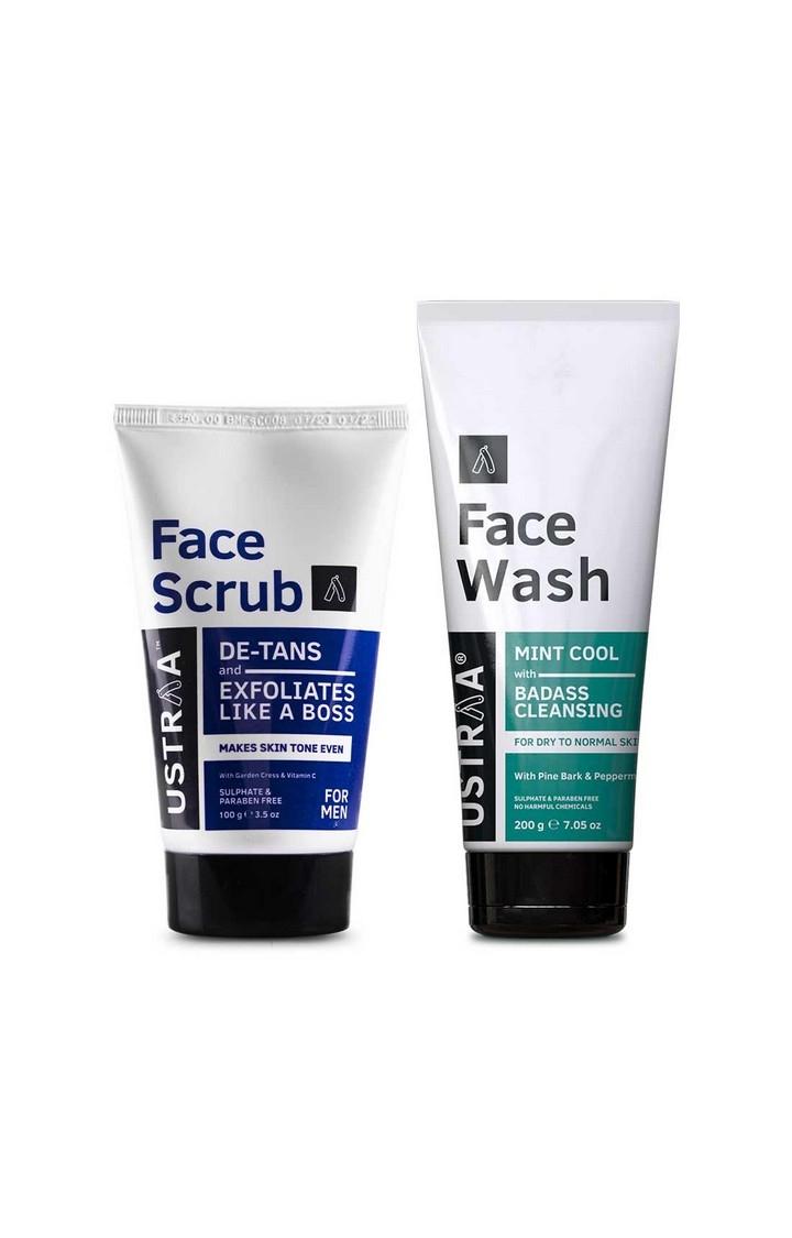 Ustraa | Ustraa Face Wash Dry Skin 200 g & Face Scrub De-Tan 100 g 0