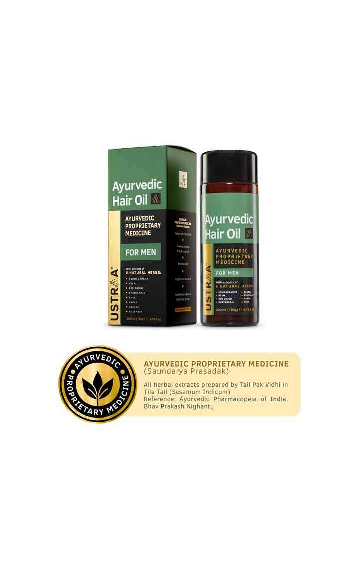 Ustraa | Ustraa Hair growth Vitalizer 100 ml, Anti Hair Fall Shampoo 250 ml & Ayurvedic Hair Oil 200 ml 3