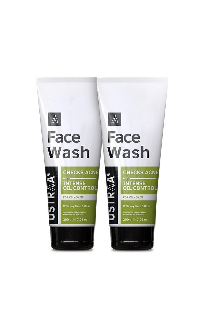 Ustraa | Ustraa Face Wash - Oily Skin (Checks Acne & Oil Control) - 200g Set Of 2 0