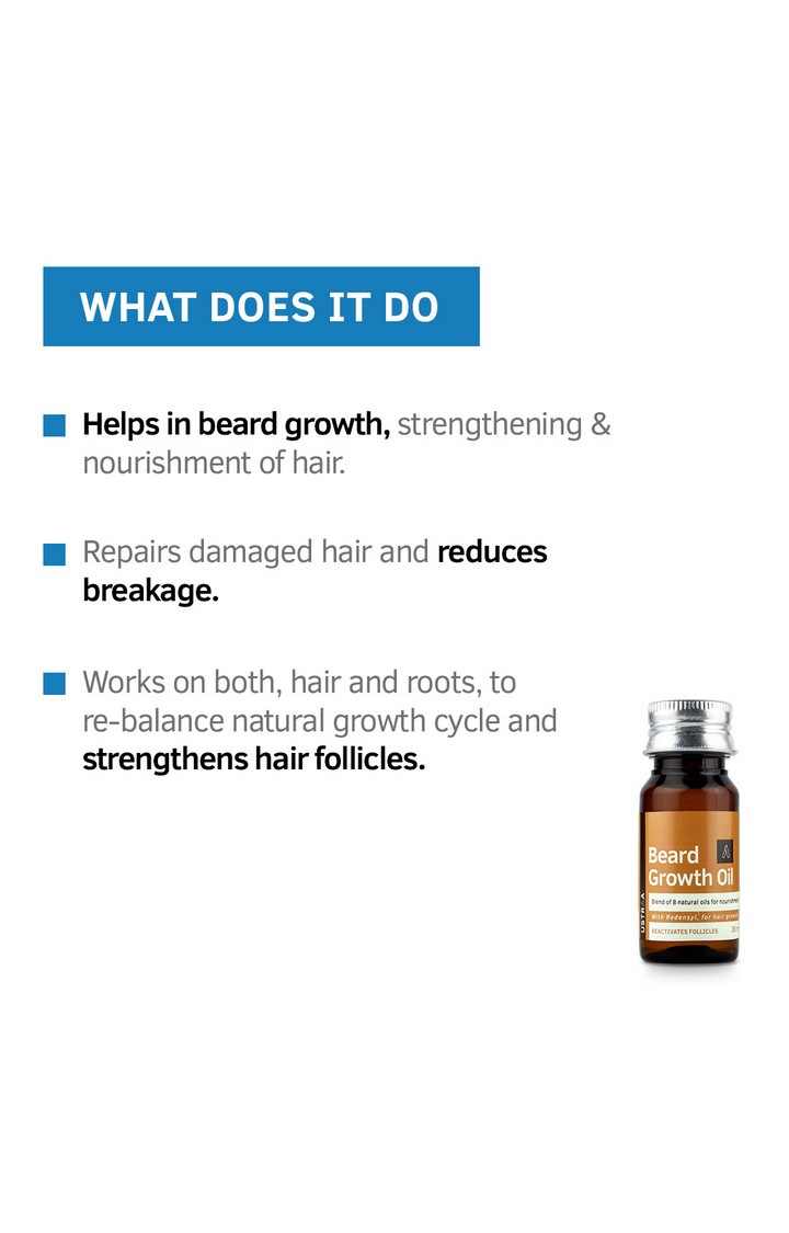 Ustraa Beard growth Oil - 35ml And Beard Wash Woody - 60ml
