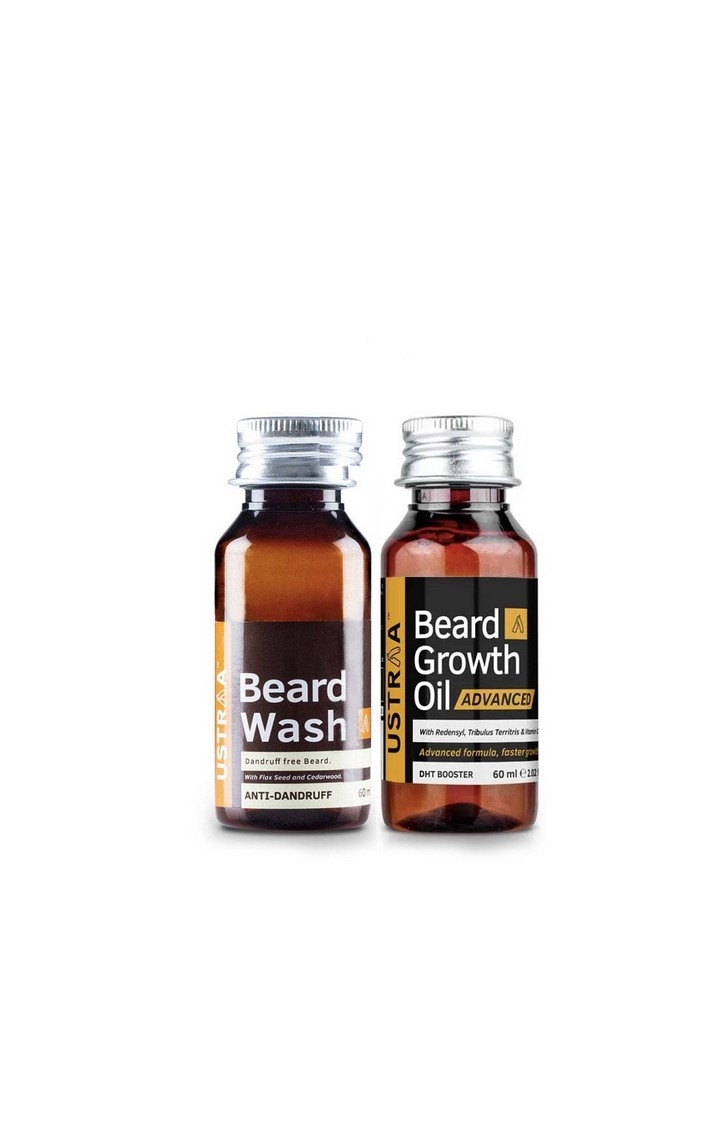 Ustraa | Ustraa Beard growth Oil Advanced 60ml & Anti Dandruff Beard Wash 60 ml 0