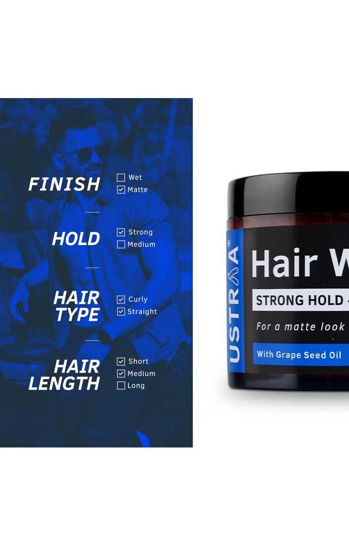 Ustraa Anti Dandruff Shampoo 250 ml & Hair Wax Matte Look 100 g