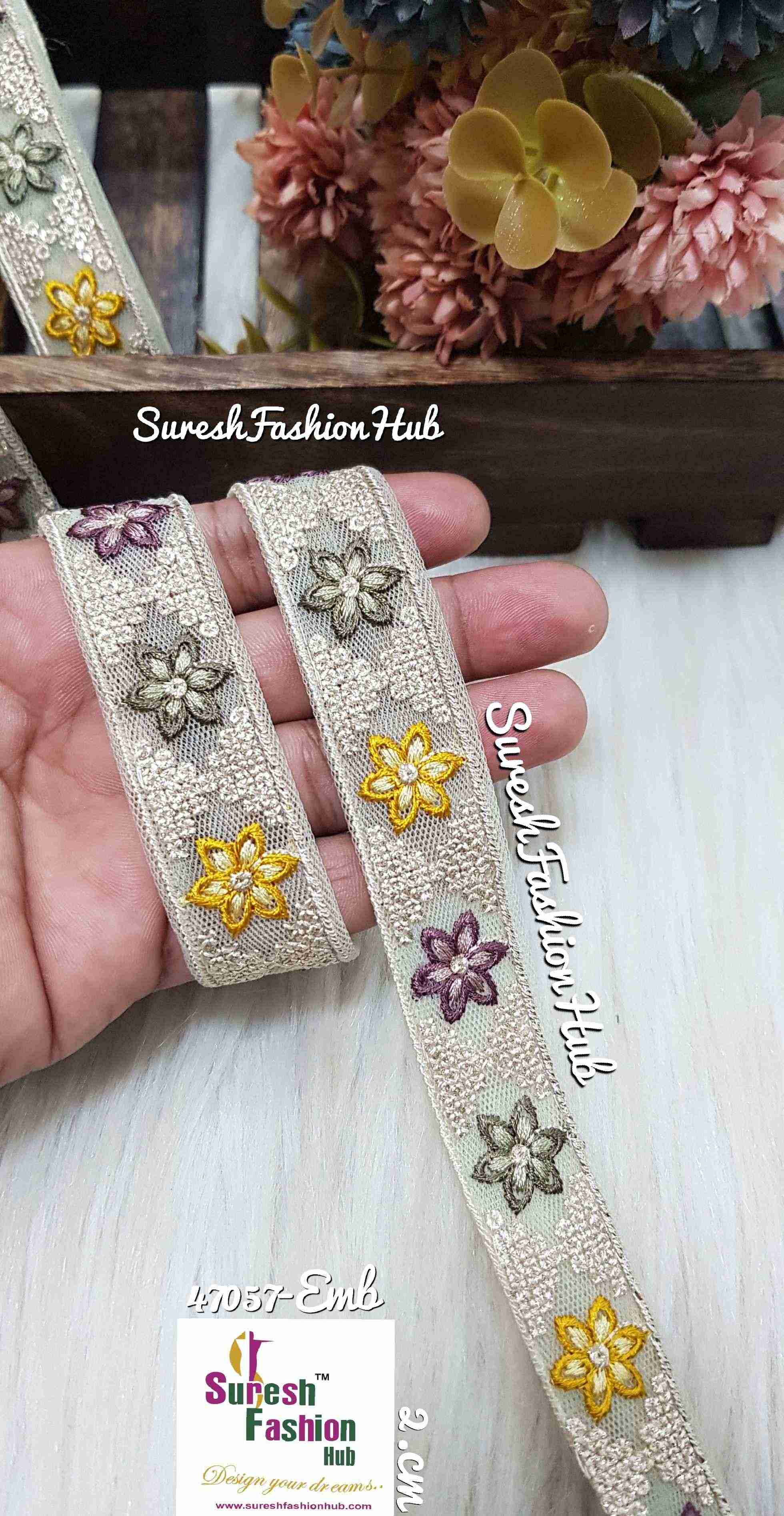 Beautifully crafted embroidery laces