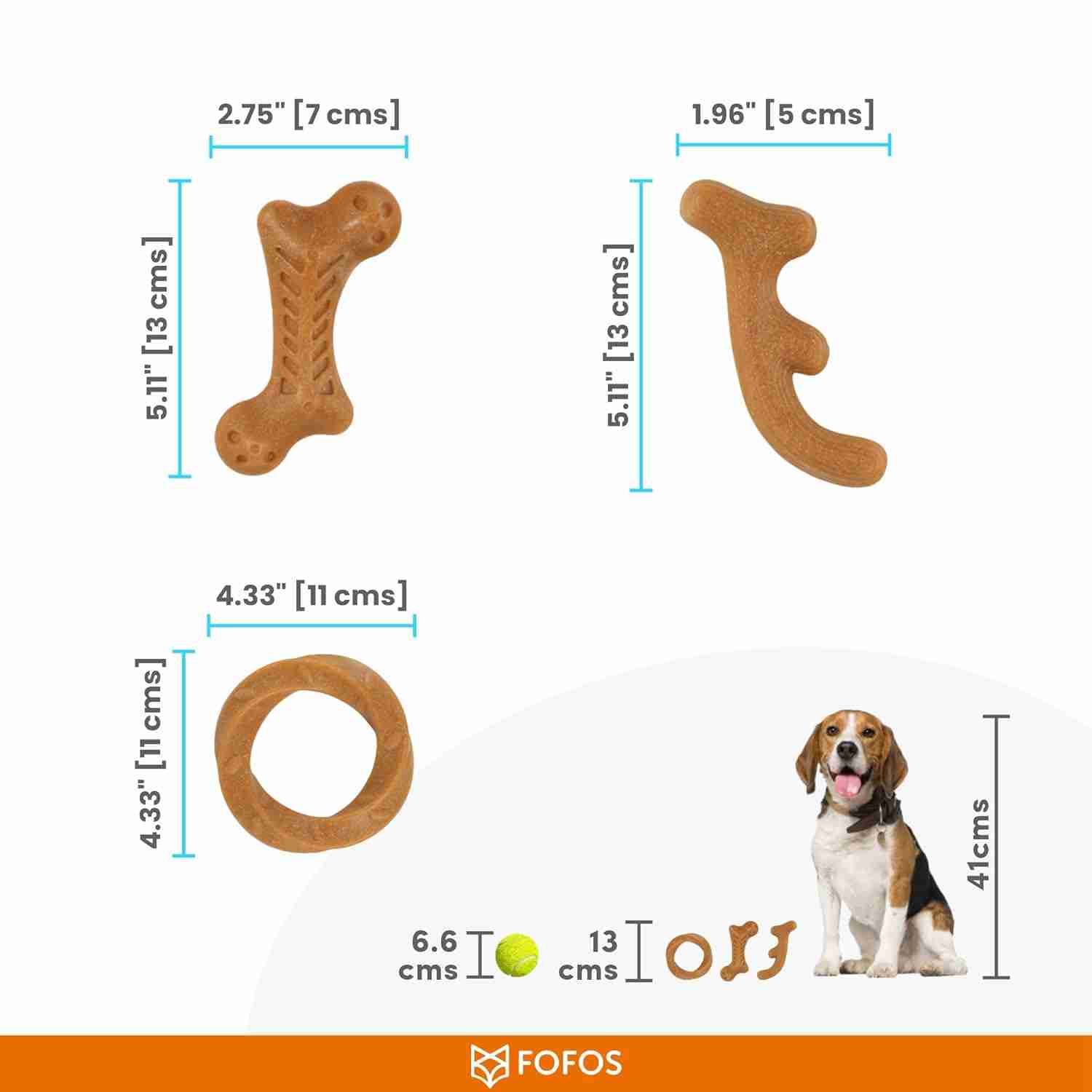 Barkbutler Fofos Wooden Stix Chew Toy for Dogs