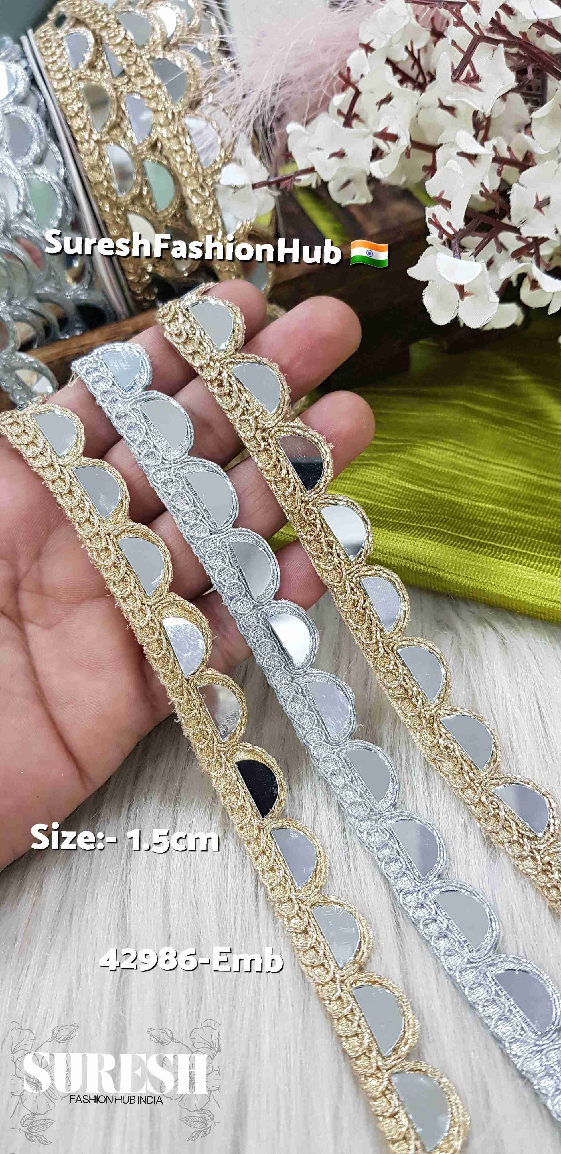 Scalloped Shine Pearl Dori Lace