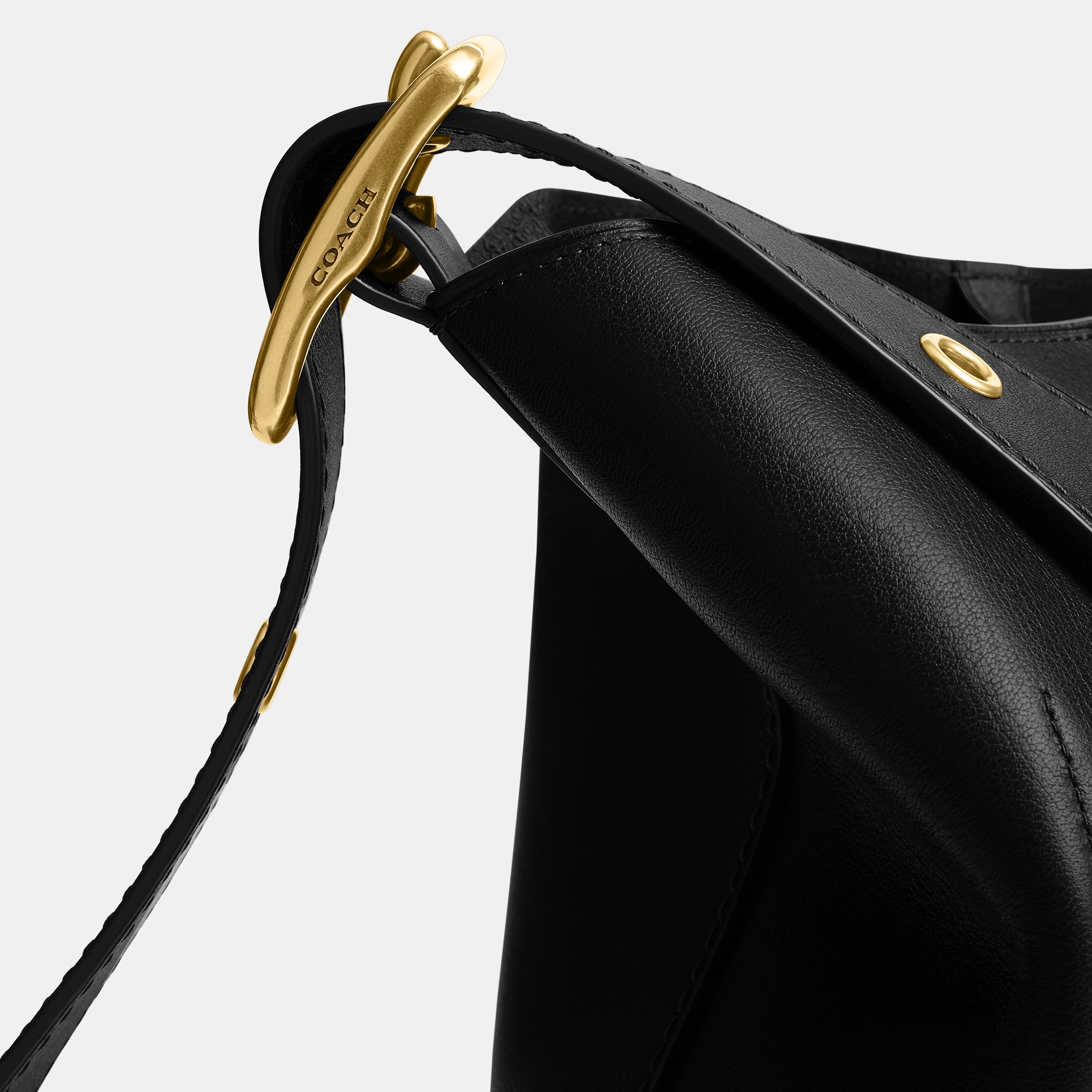 Natural Grain Leather Bleecker Bucket Bag