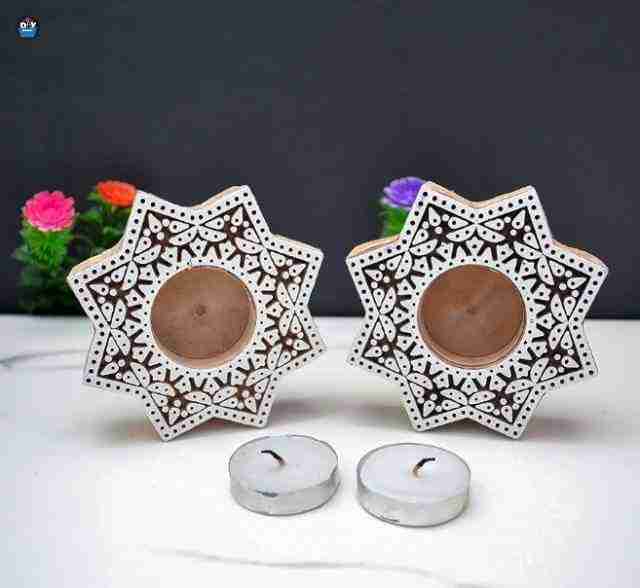 Wooden Tea-light Candle Holder