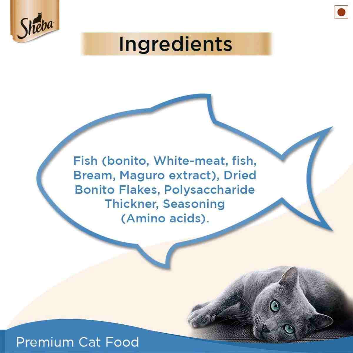Sheba Premium Fish Mix Maguro & Bream Wet Cat Food - 35 g