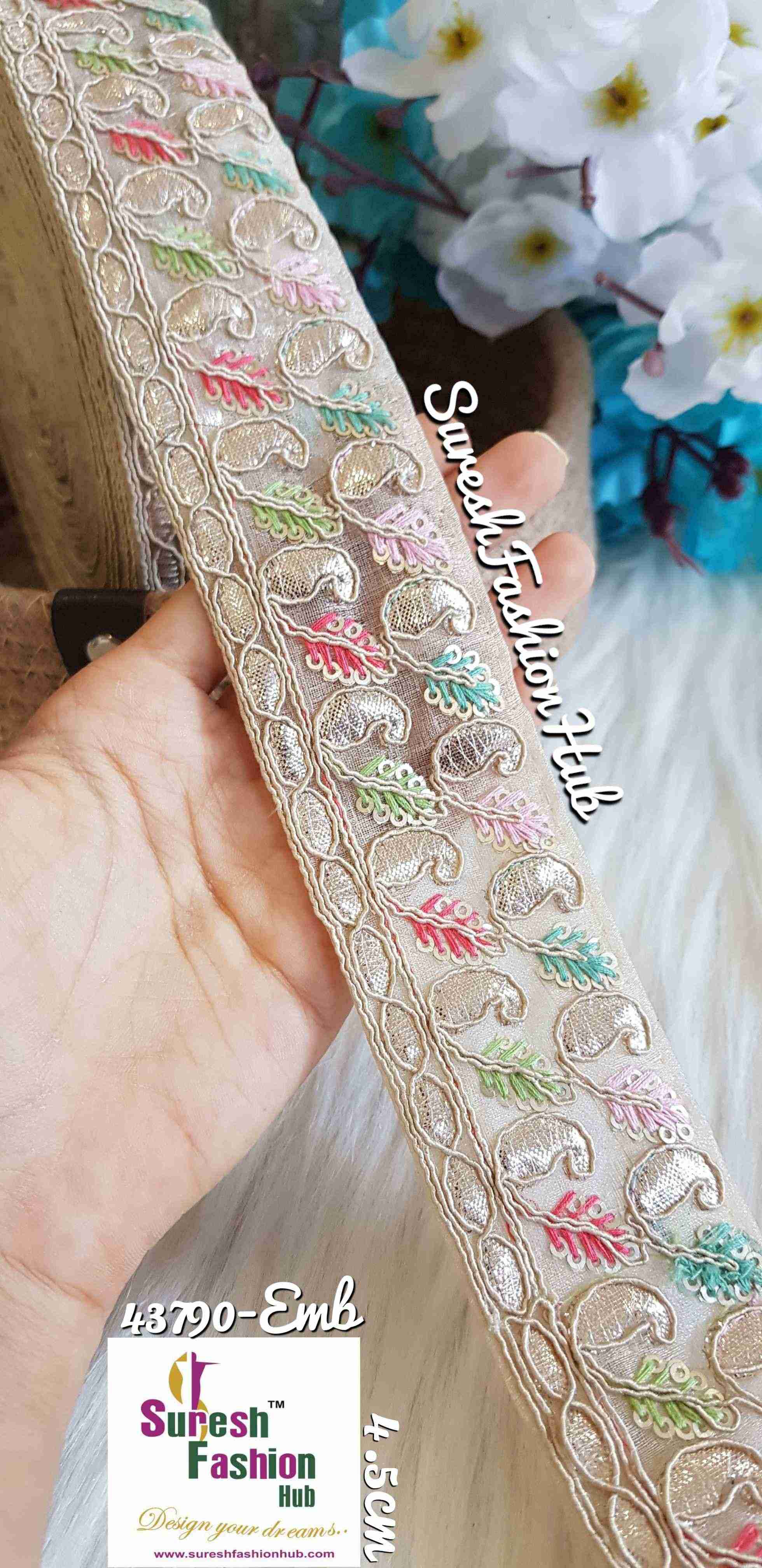Indian Laces Embellishments Embroidery Saree Border Wholesale Silk Crafting Sewing Decorative Designer Ribbons #Blackborder  #Fancylaces #Decorativetrims #Embroideredborder #Sewingtrims #テープ #minne #lndianlaces #Sareeborder #アニー都城 #pasamanerías #pasamaneriasbordadas #Embellishments #可愛いマスク #Embroiderytrimmings #アクセサリー