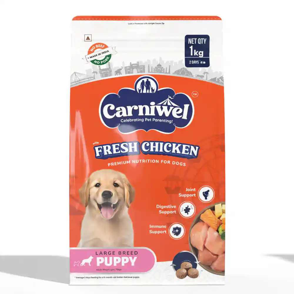 Clearance Sale | Carniwel Fresh Chicken Puppy Large dogs 3KG – (Best Before Mar’26)