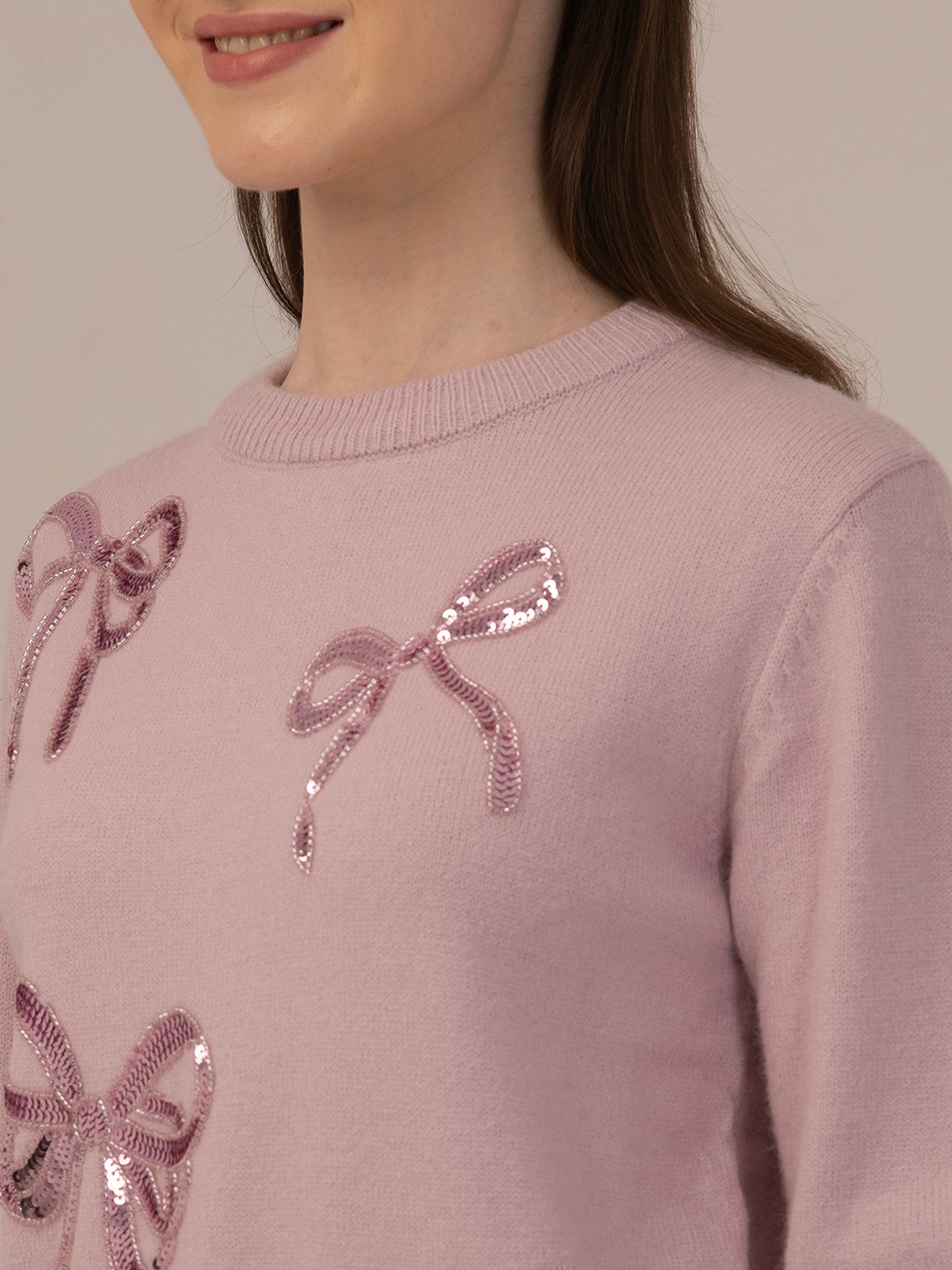 Albion Winter Classic Purple Woolen Top for Women – Warm & Trendy