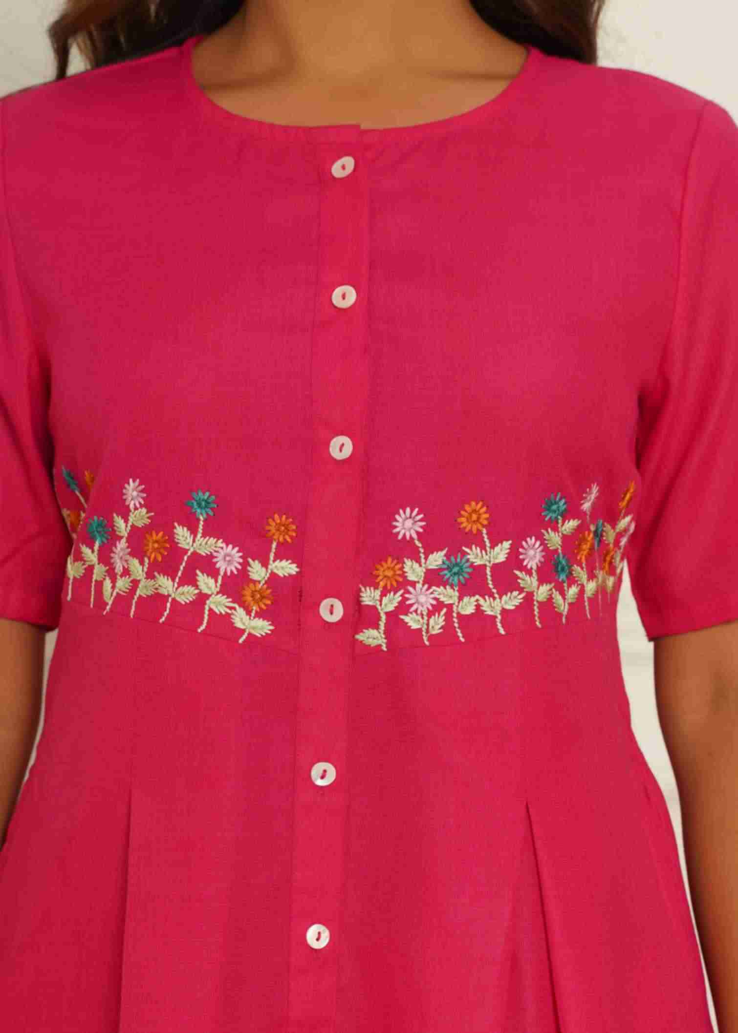 COTTON BLENDED  EMBRODIERED CO-ORD SET