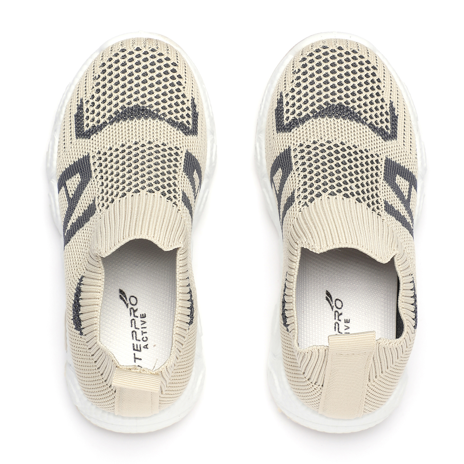 Kids Beige Casual Slip On Shoes