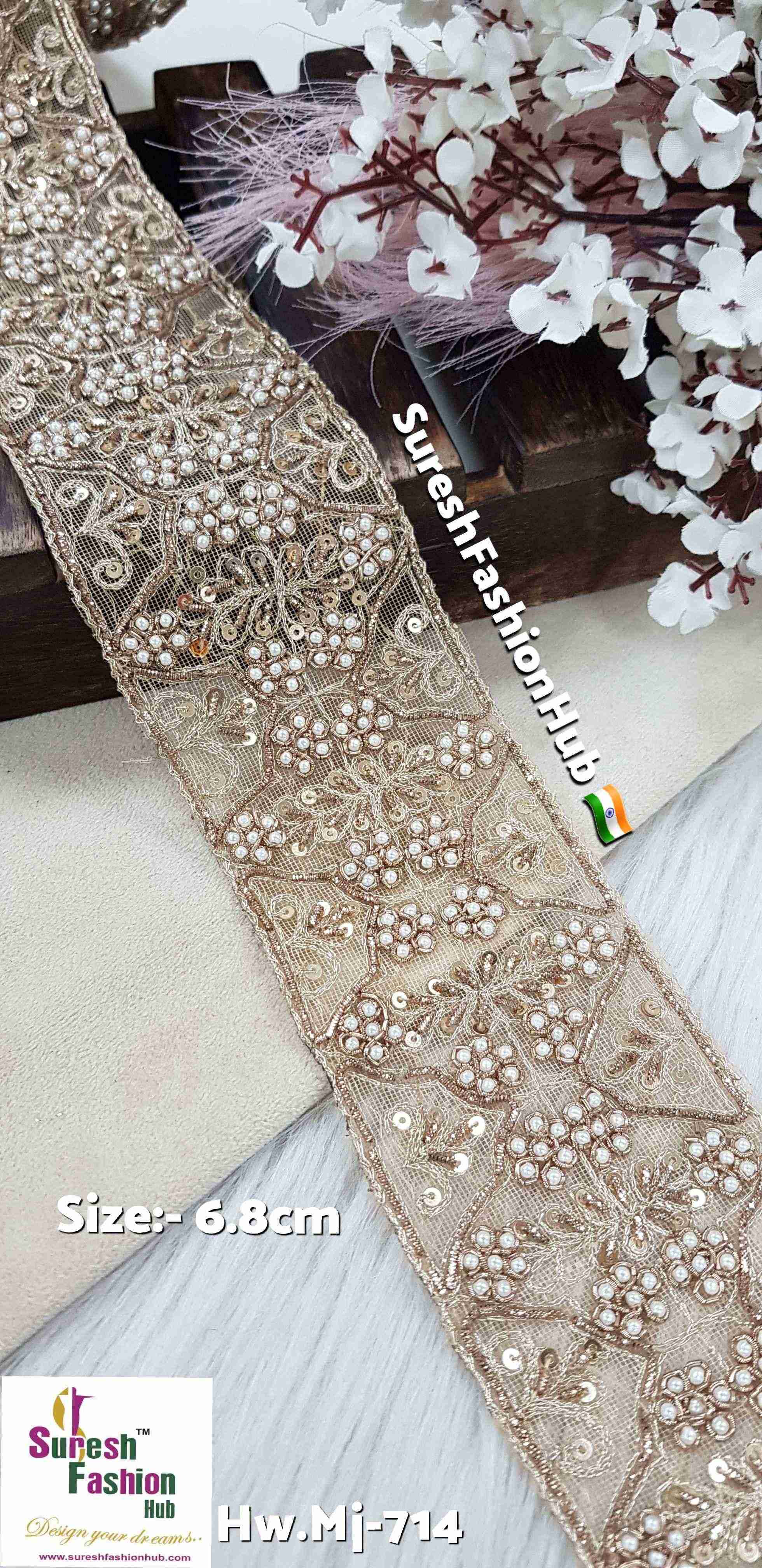 Golden Bloom Handmade Matt Lace
