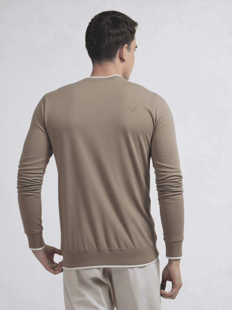 ALBION PREMIUM MENS WINTER CASUAL FAWN T-SHIRTS