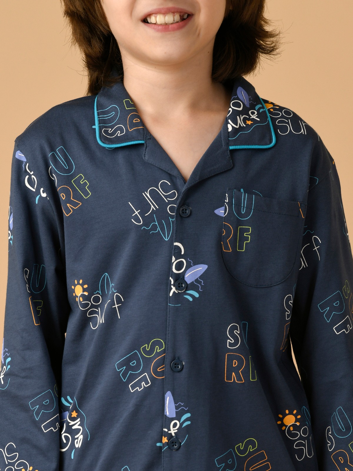 ALBION PREMIUM BOYS BLUE NIGHT SUIT