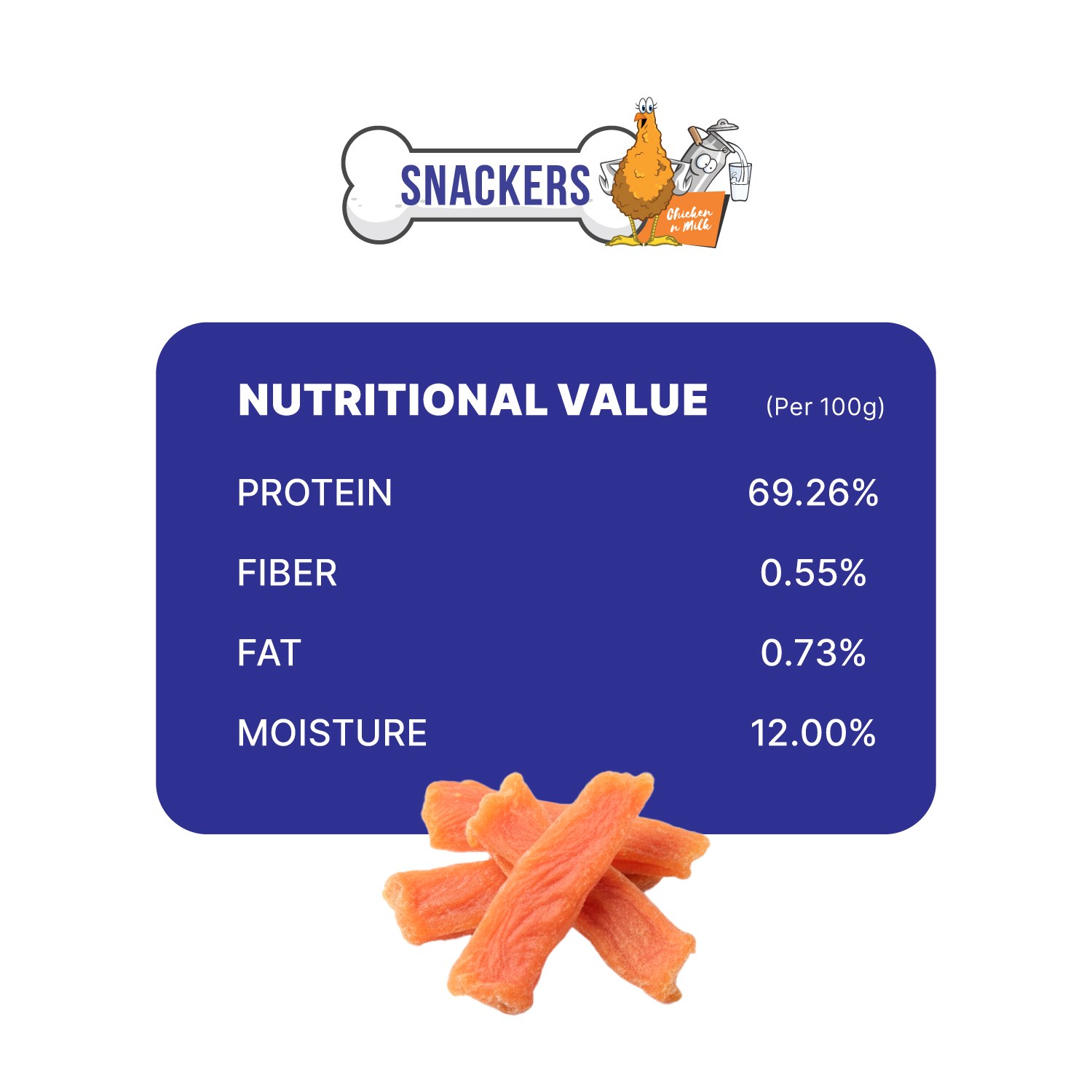 Snackers Chicken Fillet Dog Treat, 80 g
