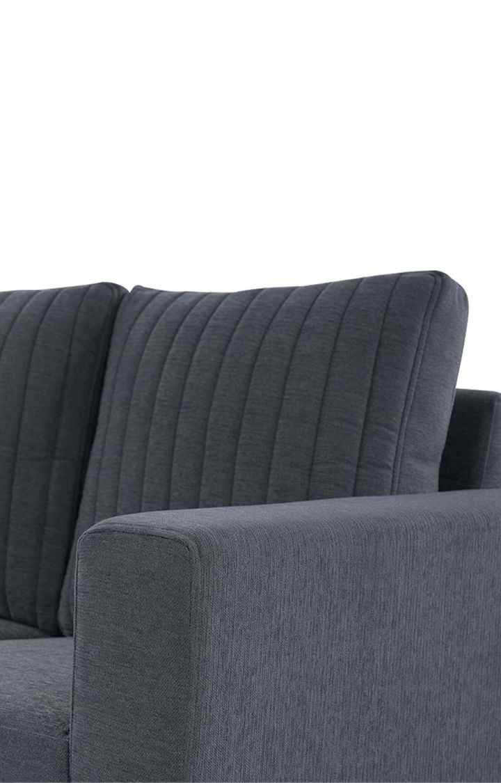 neudot Roman Sofa for Living Room |3 Persons Sofa|Premium Fabric with Cushioned Armrest | Solid Wood Frame|3 Seater in Graphite Grey Color