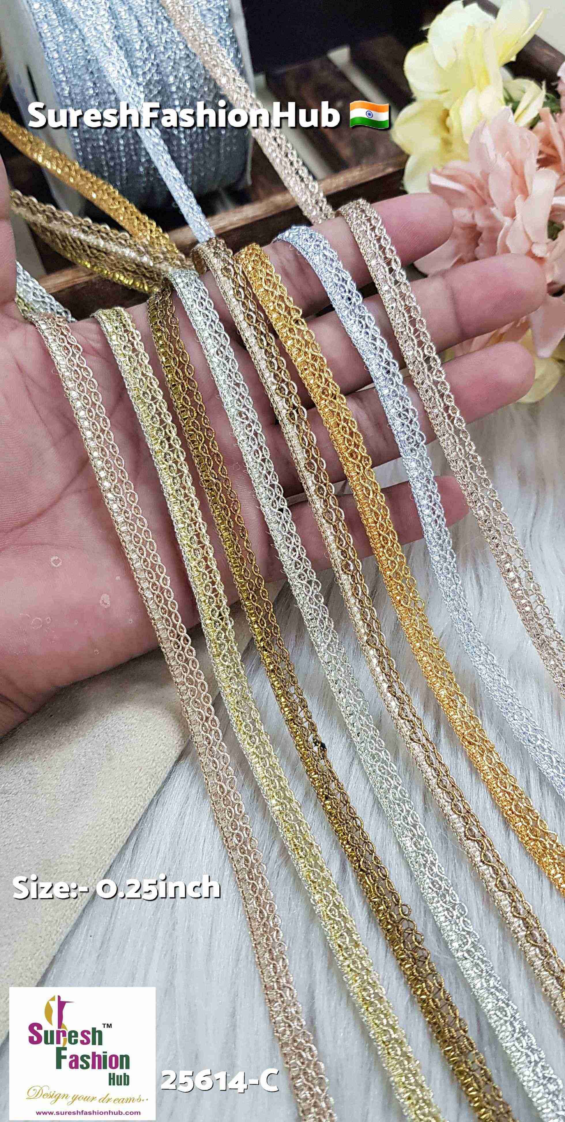  Pearl & Matte Dori Border Lace