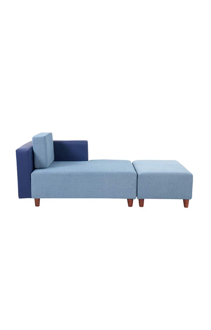 neudot Hailey Fabric Chaise Lounger LHS in Mirage Blue Colour