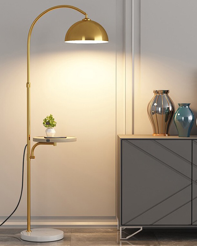 Gold metal floor lamp discount