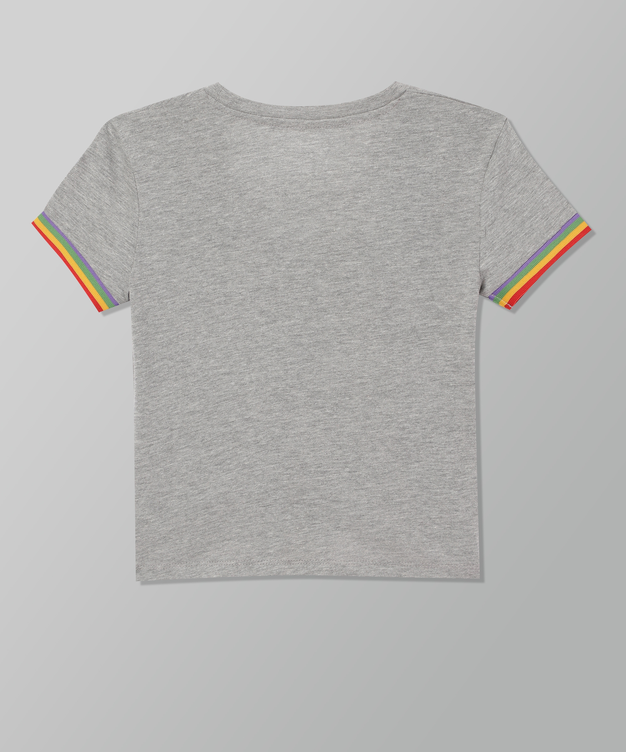 UrGear | UrGear Kid Girls Grey Melange Trendy Knotted Cotton T-Shirt 1