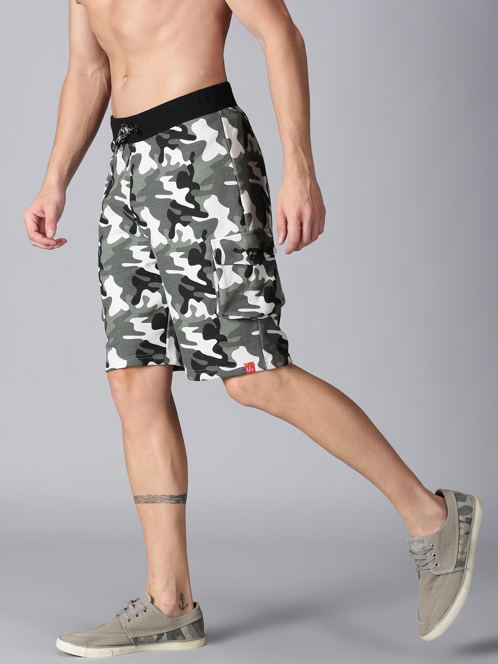UrGear | UrGear Men Grey Camouflage Baggy Shorts 2