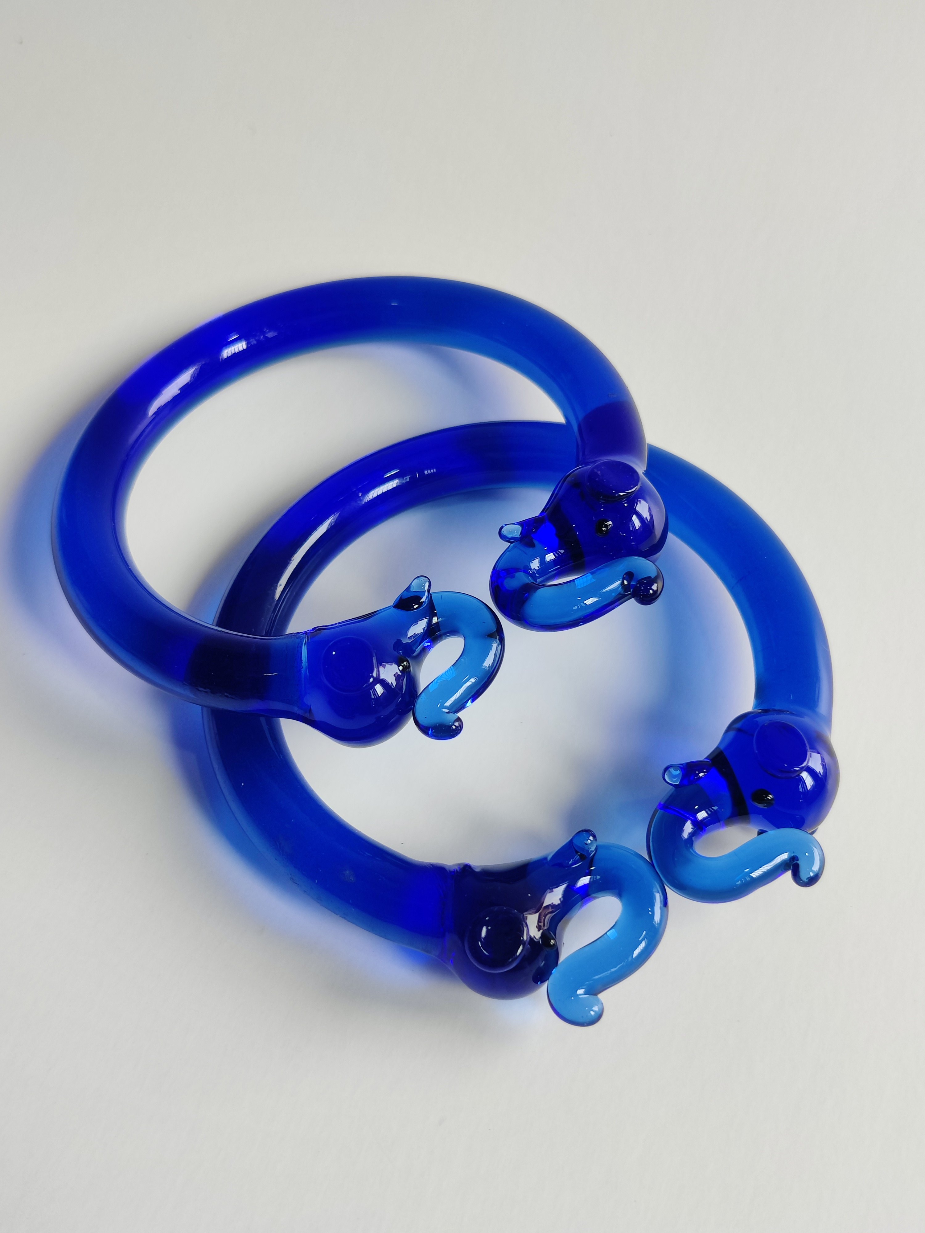 Elephant bangle blue