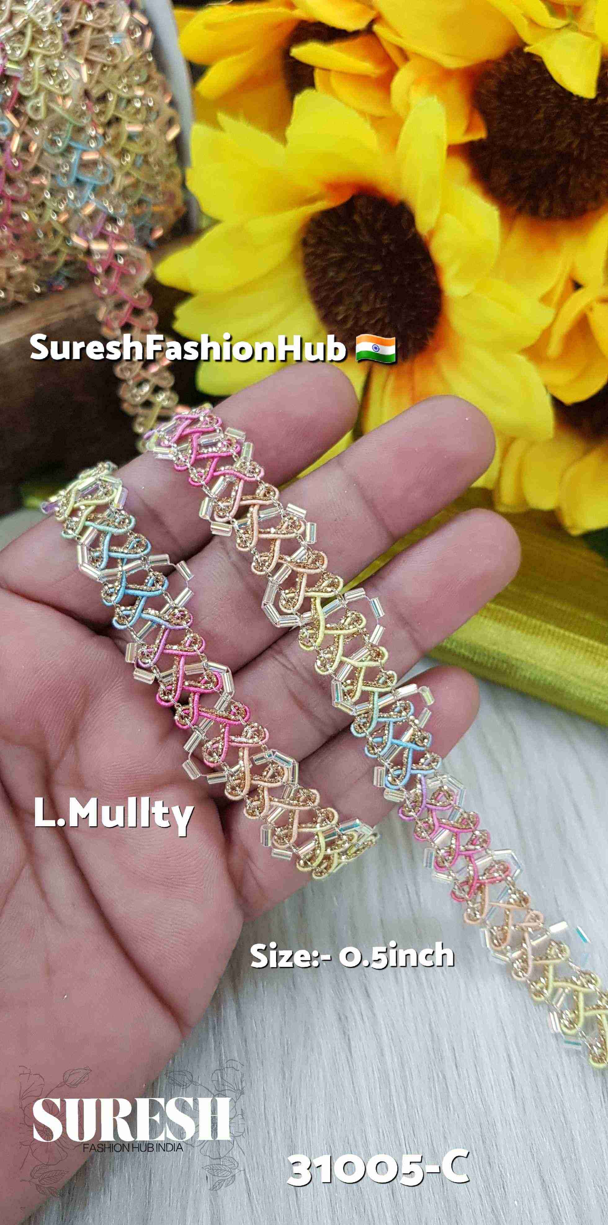 Light Multy Glimmer Cutdana Lace