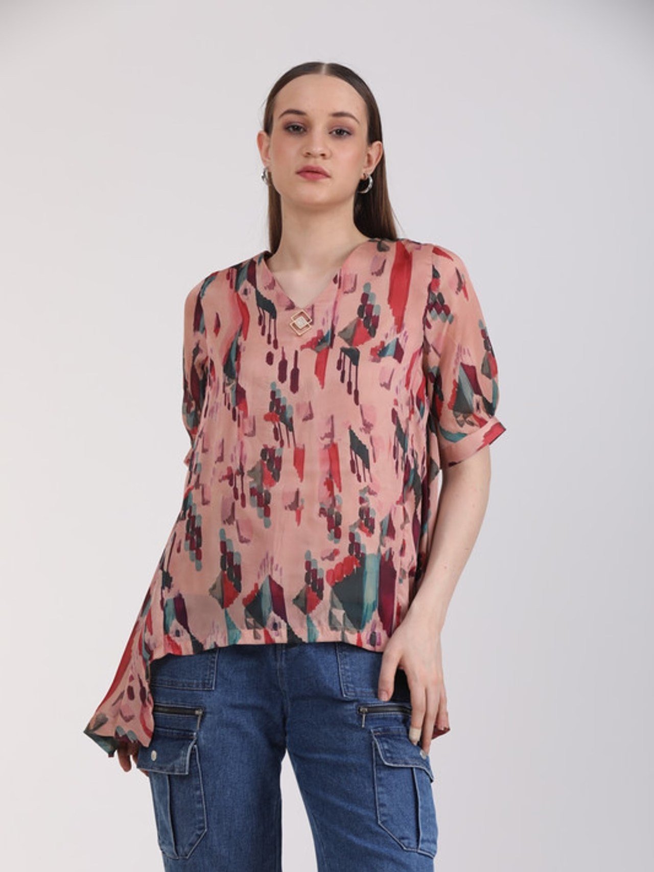 Albion Women Multi Blouson Top