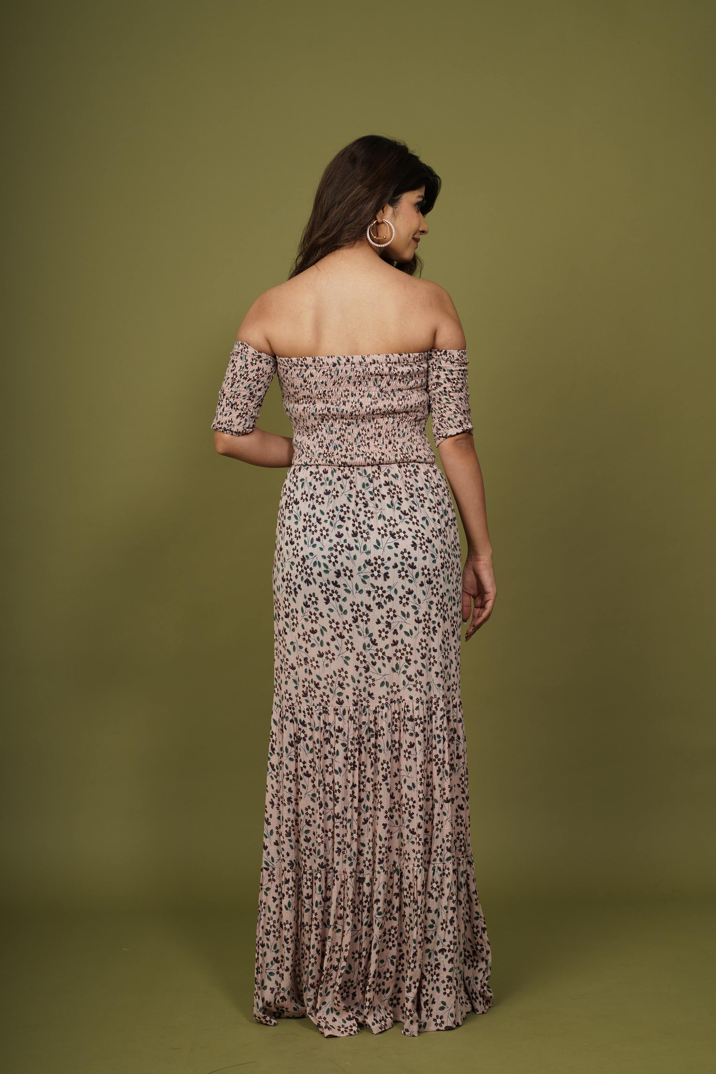 Floral off-shoulder dress