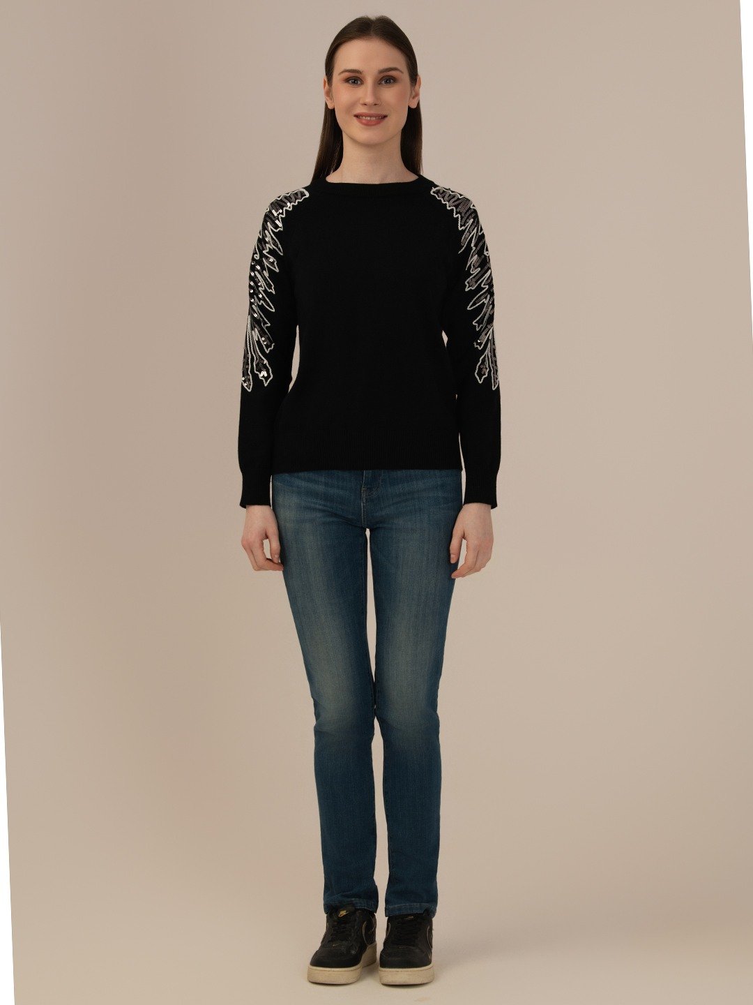 Albion Winter Classic  Ladies Black Woolen Top