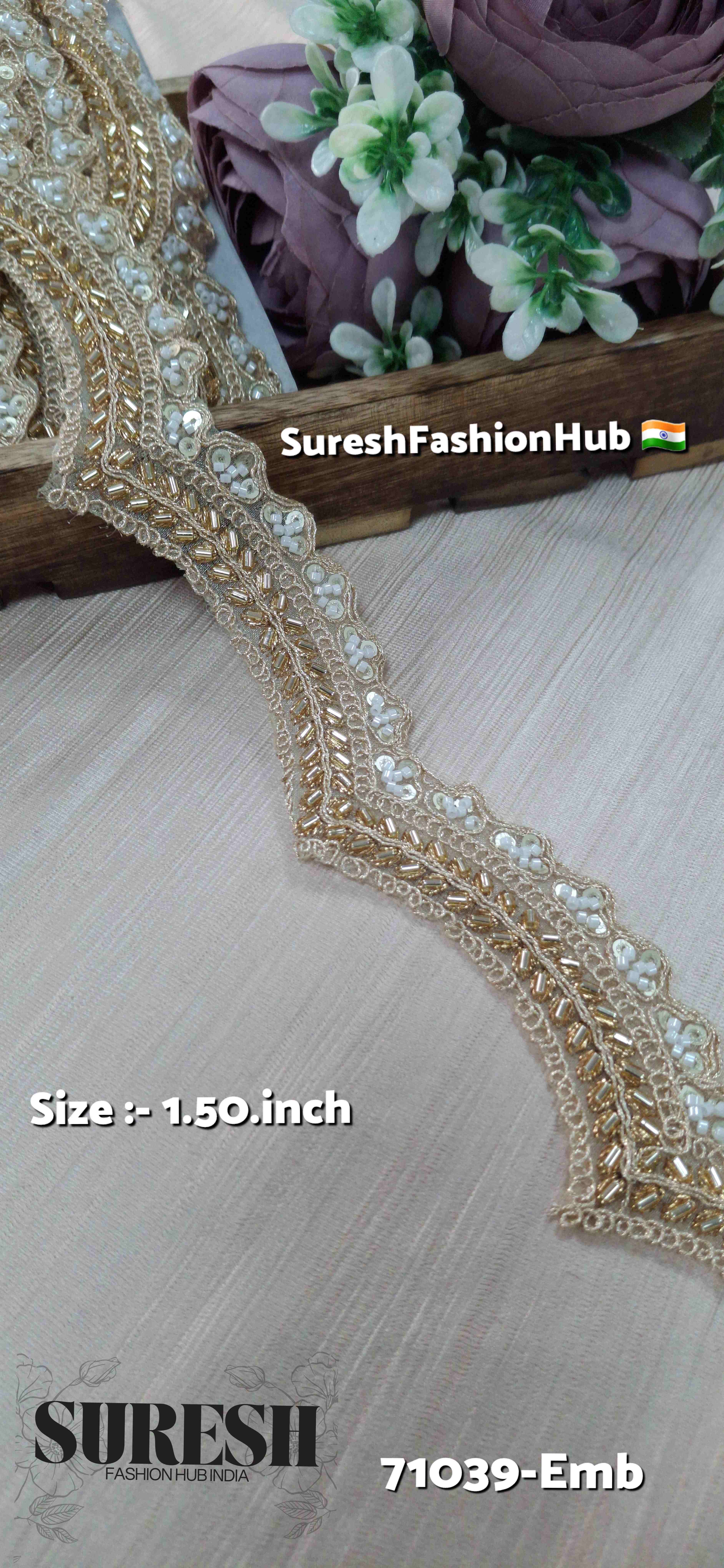 Organza Embroidered Border