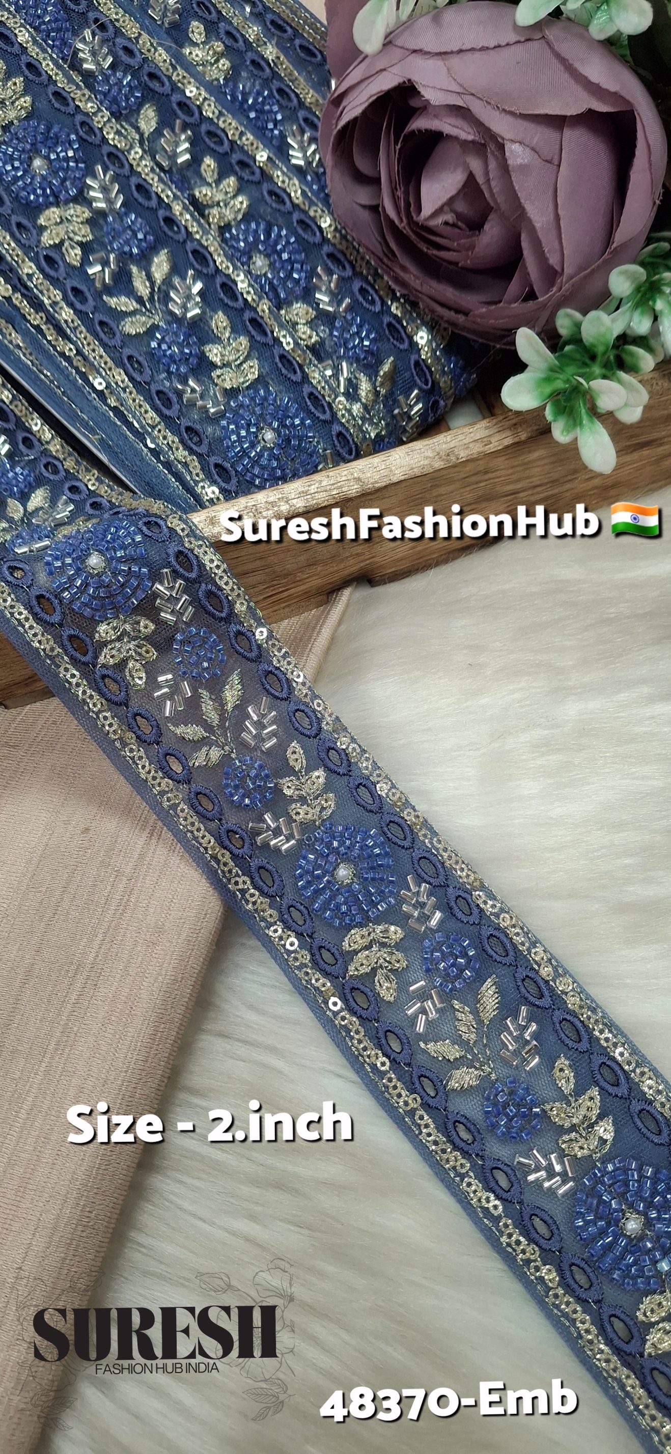 Floral Net Embroidered Lace
